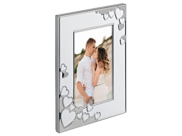 Hama Valentine, Enkel bilderamme, Aluminium, Hvit, Bord, Vegg, 13 x 18 cm, Rektangulær