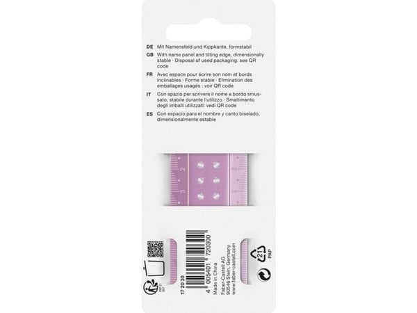 Faber-Castell 172030, Vanlig linjal, Assorterte farger, cm, MM Fiber, 300 mm, 1 stykker