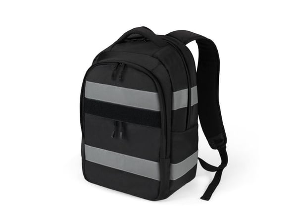 DICOTA Reflective - V2 - ryggsekk - termoplast-polyuretan (TPU), 600D RPET - svart - 15.6"