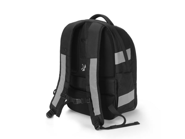 DICOTA Reflective - V2 - ryggsekk - termoplast-polyuretan (TPU), 600D RPET - svart - 15.6"