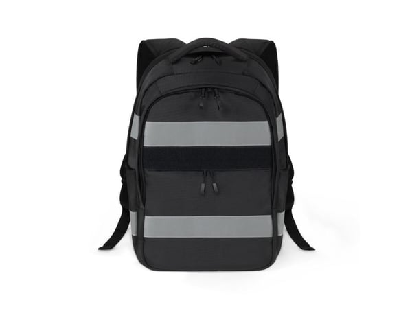 DICOTA Reflective - V2 - ryggsekk - termoplast-polyuretan (TPU), 600D RPET - svart - 15.6"