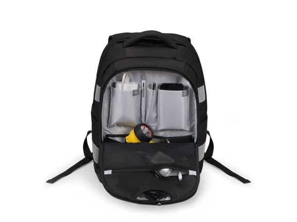 DICOTA Reflective - V2 - ryggsekk - termoplast-polyuretan (TPU), 600D RPET - svart - 15.6"