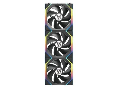 Lian Li 12SL1W3B, Tuuletin, 12 cm, 400 rpm, 2000 rpm, 64 kuutiometriä/min, musta