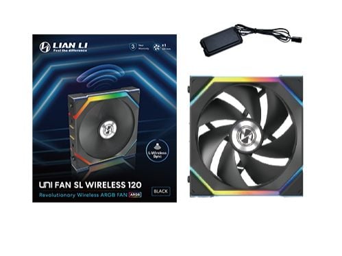Lian Li UNI FAN SL120 - Kabinettvifte - wireless - 120 mm - svart