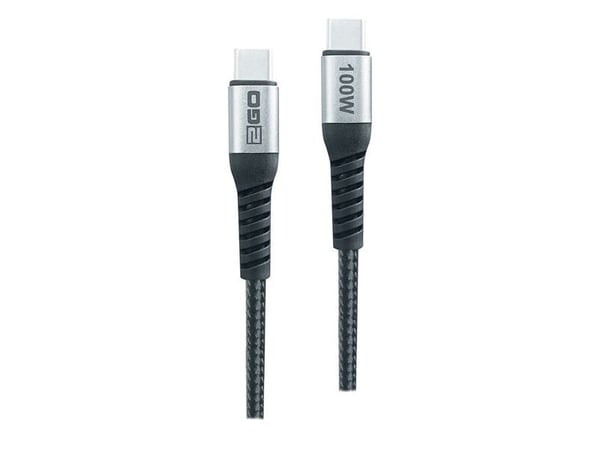 2GO 797510, 1,2 m, USB C, USB C, USB 2.0, 0,48 Gbit/s, Sort, Sølv