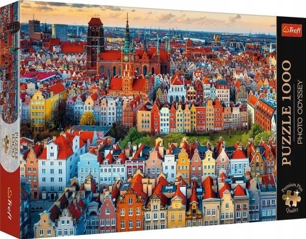 Trefl Puzzle 1000 brikker Premium Plus Quality View of Gdańsk, Polen