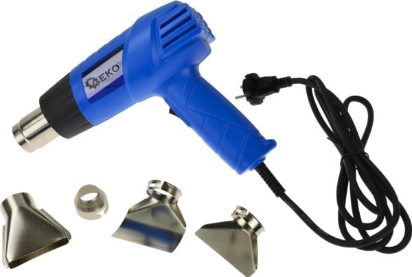 Geko varmepistol Elektrisk varmepistol 2000W + dyser (10)