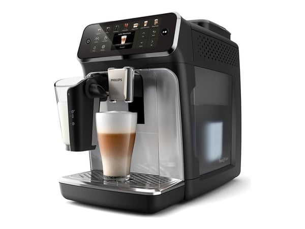 Philips Series 4400 EP4446 - Automatisk kaffekokare med mjölkskummare - 15 bar - svart/silver