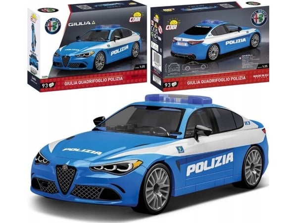 Cobi COBI tiilet 24606 ALFA ROMEO Giulia Quadrifoglio Polizia Poliisiauto Poliisiauto