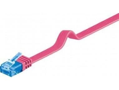 Goobay CAT 6A litteä liitäntäkaapeli, U/UTP, violetti - Kaapelin pituus 0,5 m
