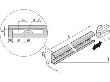 SCHROFF C-RAIL F.600W SKAP 450L 4X - stativtilbehør (22114455)