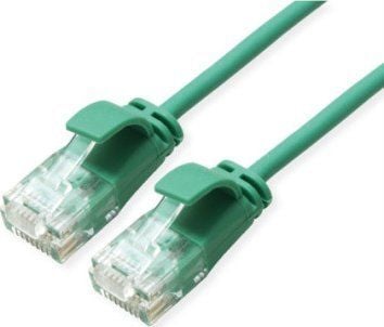 Roline patchkabel ROLINE GREEN UTP Cat.6A (Class EA) LSOH extra tunn grön 0,15 m