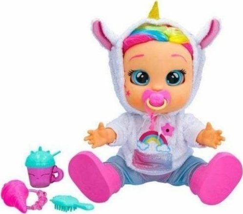 IMC Toys Cry Babies First Emotions Dreamy, Babydukke, 3 år, Gir fra seg lyd, 335 mm, Lyseblå, Rosa, Hvit
