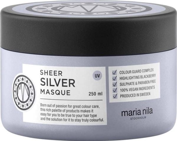 Maria Nila Sheer Silver Masque maske for blondt og bleket hår 250ml