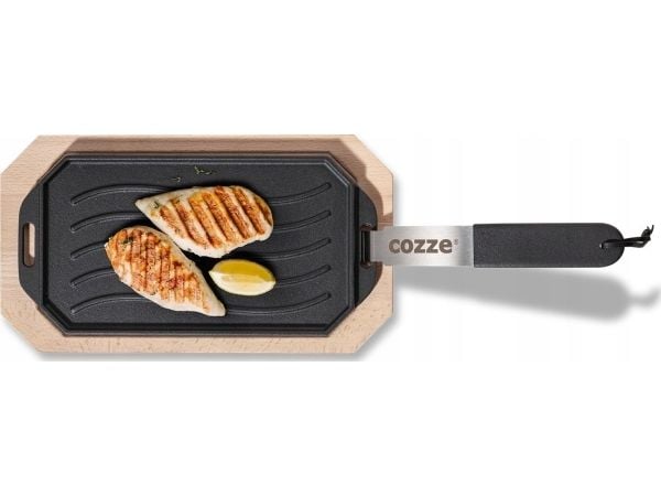 Jata Cozze stekepanne i støpejern med trebunn 15x30 cm