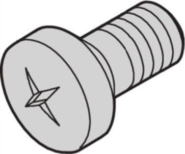 SCHROFF Phillips-skruv, Pozidrive, med korsförsänkning M2,5x10, förnicklat stål