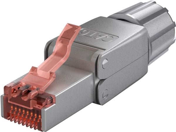 CAT 6 skärmad RJ45-kontakt STP, för verktygslös montering