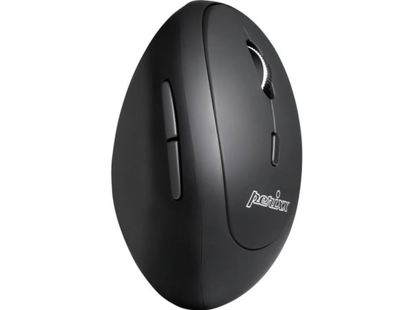 Perixx PERIMICE-819 trådløs ergonomisk vertikal mus med Silent Click og liten design – multienhet, svart (PERIMICE-819)