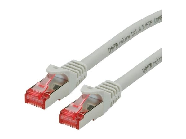 Roline liitäntäjohto RJ-45 (M) - RJ-45 (M) 20 m SFTP, PiMF, CAT 6, halogeeniton, muotoiltu, monijohtiminen - harmaa (21.15.2609)
