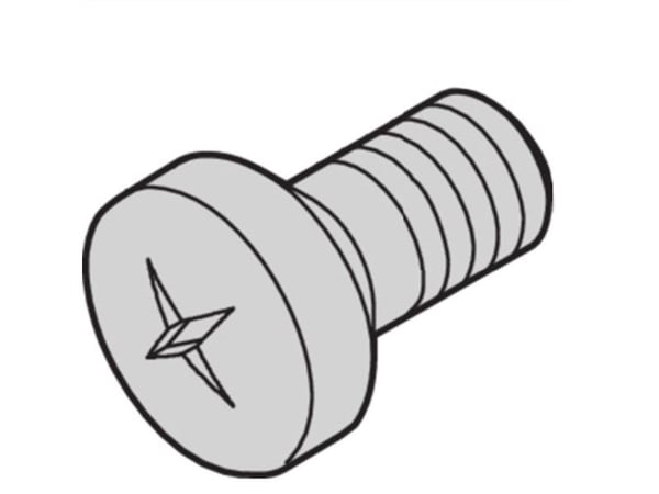 SCHROFF Phillips-skruv, Pozidrive, med korsförsänkning M2,5x10, förnicklat stål