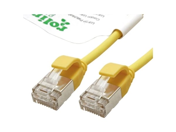 Roline ROLINE GREEN F/UTP datacenter patchkabel Cat.6A (Class EA), LSOH, svært tynn, gul, 2 m