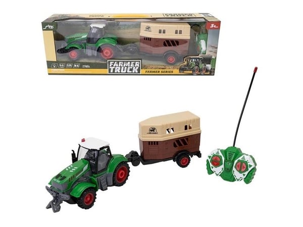 Askato traktor med henger for transport av hester R/C