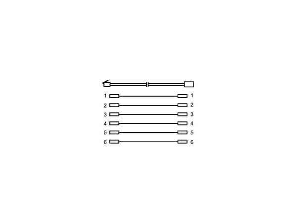Goobay 68264, 6 m, RJ12 M, RJ12 FM, Svart, Hankontakt, Honkontakt