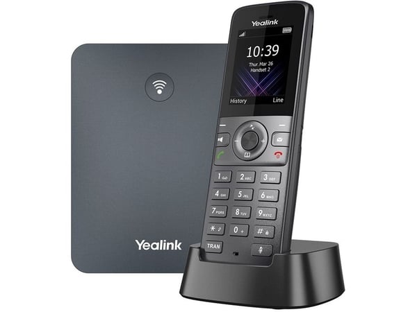 Yealink W74P - Trådløs VoIP-telefon - med Bluetooth-grensesnitt med anrops-ID/samtale venter - DECT - treveis anropskapasitet - SIP, SIP v2, VQ-RTC...