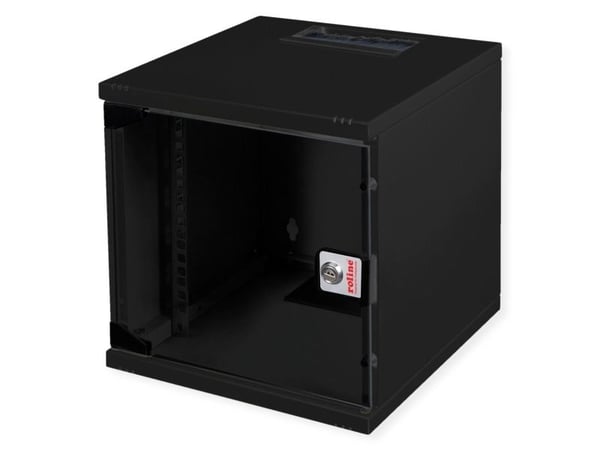 Roline Basic - Nätverksskåp - 312 x 300 mm (B x D) - lämplig för väggmontering - svart, RAL 9005 - 6U - 25,4 cm (10") (26.21.0193)