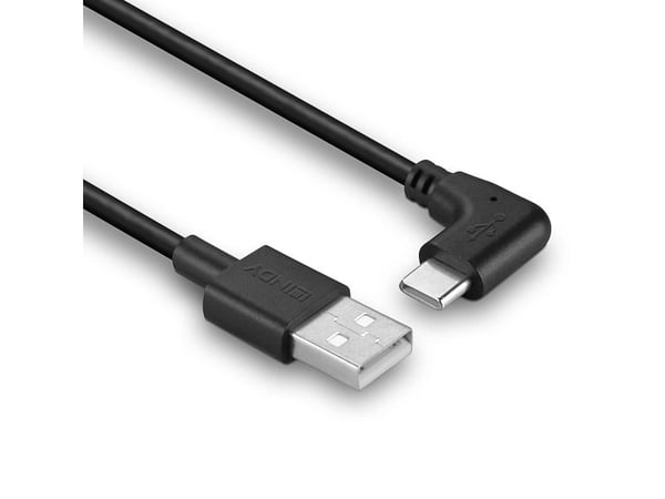 Lindy USB 2.0 tyyppi A-C kaapeli 90° kulmassa 1.0m (32001)