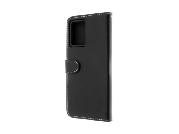 Insmat - Lommebok for mobiltelefon - ekte skinn, kartong+papir+aluminiumsfolie, termoplastisk polyuretan (TPU) holder, bomullssting - svart - for H...
