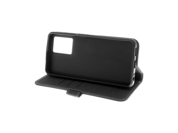 Insmat - Lommebok for mobiltelefon - ekte skinn, kartong+papir+aluminiumsfolie, termoplastisk polyuretan (TPU) holder, bomullssting - svart - for H...