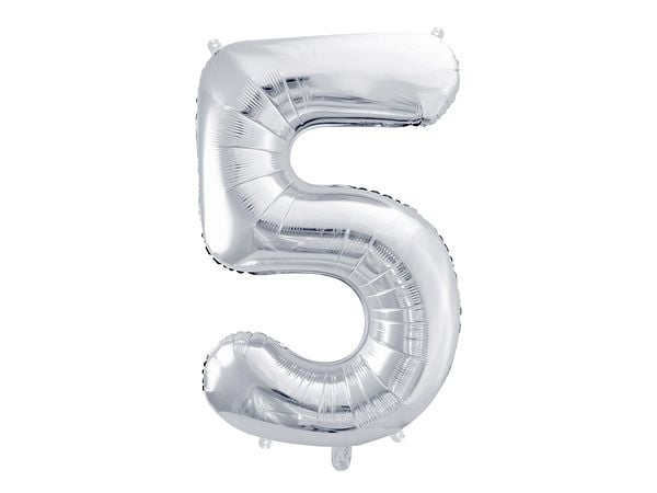 Folieballong 5 86cm sølv