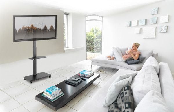 myWall HP 108, 190,5 cm (75"), 200 x 200 mm, 600 x 400 mm, -35 - 35°, Stål, Sort