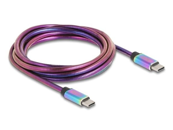 DeLOCK 81116, 2 m, USB C, USB C, USB 2.0, 0,48 Gbit/s, Flerfarget