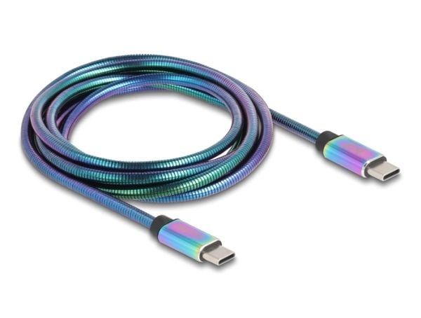 DeLOCK 81116, 2 m, USB C, USB C, USB 2.0, 0,48 Gbit/s, Flerfarget