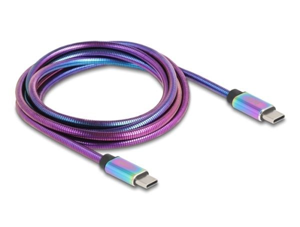 DeLOCK 81116, 2 m, USB C, USB C, USB 2.0, 0,48 Gbit/s, Flerfarget