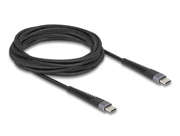 Delock USB 2.0-kabel USB Type-C hann til hann med utvidet kinkbeskyttelse 60 W 3 m