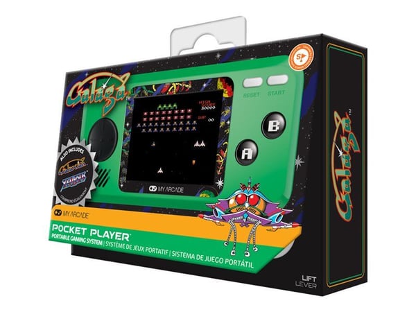 My Arcade GALAGA Pocket Player - Elektronisk spill for håndholdt - Galaga, Galaxian, Xevious
