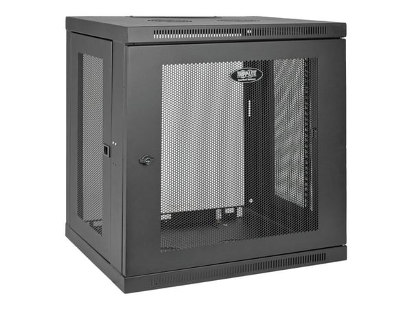 Eaton Tripp Lite Series 12U Wall Mount Rack Enclosure Server Cabinet w/ Door & Side Panels - Rack skap - veggmonterbar - svart - 12U - 19"