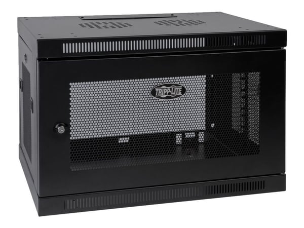 Eaton Tripp Lite Series 9U Wall Mount Rack Enclosure Server Cabinet w/ Door & Side Panels - Rack skap - veggmonterbar - svart - 9U - 19"