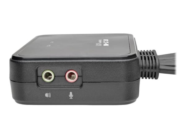 Eaton Tripp Lite series 2-Port USB/HD Cable KVM Switch with Audio/Video, Cables and USB Peripheral Sharing - KVM / lyd / USB-svitsj - 2 x KVM/lyd/U...
