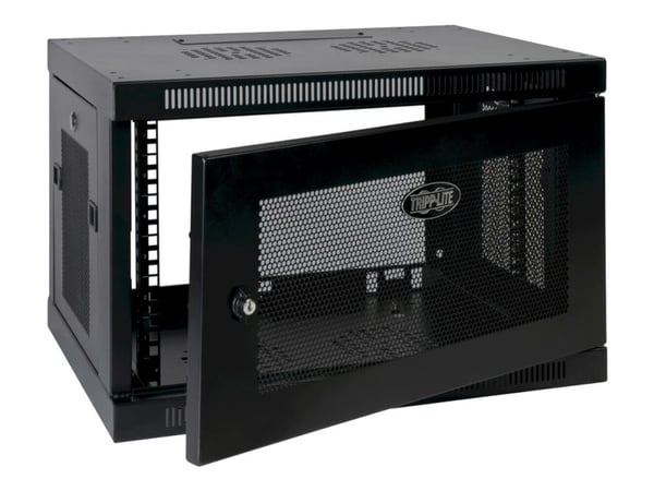 Eaton Tripp Lite Series 9U Wall Mount Rack Enclosure Server Cabinet w/ Door & Side Panels - Rack skap - veggmonterbar - svart - 9U - 19"