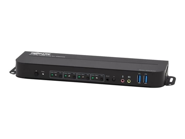 Eaton Tripp Lite series HDMI USB KVM Switch 4-Port 4K 60Hz HDR HDCP 2.2 IR USB Sharing - Omkopplare för tangentbord/video/mus/ljud/USB - 4 x KVM/lj...