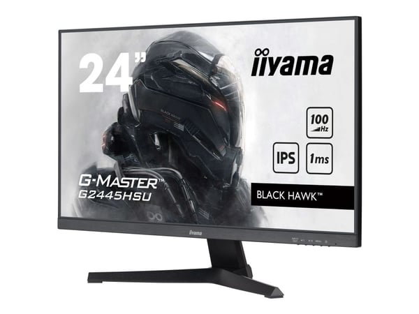 iiyama G-MASTER Black Hawk G2445HSU-B2 - LED-skärm - 24" - 1920 x 1080 Full HD (1080p) @ 100 Hz - IPS - 300 cd/m² - 1300:1 - 1 ms - HDMI, DisplayPo...