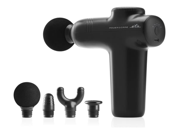 ETA mini massasjepistol ETA166090000 Antall massasjesoner N/A Antall effektnivåer 5 Sort