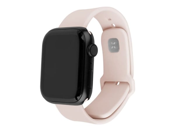 FIXED - Klokkestropp for smart armbåndsur - silicone, 42/44/45/46 mm - rosa - for Apple Watch Hermès Series 9, SE 3, Series 10, Series 11, Series 9...