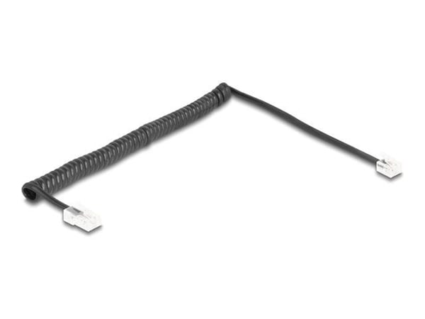 Delock - Telefonkabel - RJ-45 (hann) til RJ-11 (hann) - 2 m - rullet sammen - svart