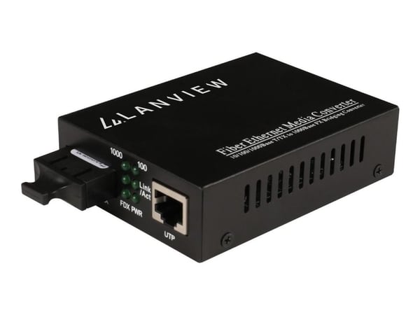 Lanview - Fibermedieomformer - 1GbE - 10Base-T, 100Base-TX, 1000Base-T, 1000Base-SX, 1000Base-LX, 1000Base-LH, 1000Base-EX, 1000Base-ZX - RJ-45 / S...