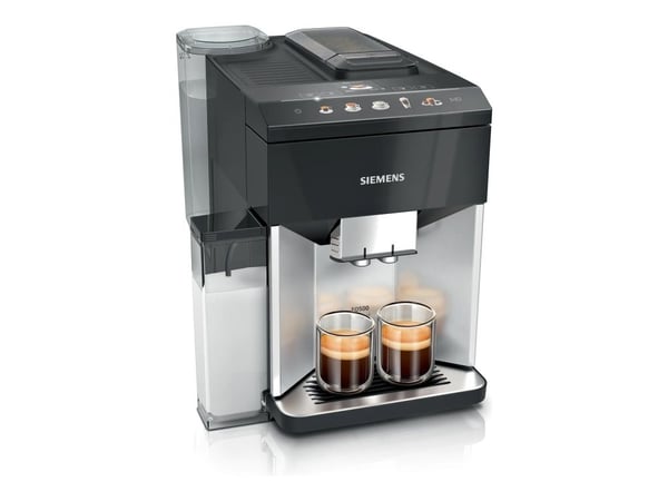 Siemens EQ.500 TQ513D01, Espressokone, 1,9 L, Kahvipavut, Sisäänrakennettu jauhin, 1500 W, Musta, Hopea